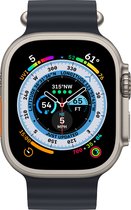 Apple Watch Ultra - 4G/LTE - 49mm - Titanium kast - Middernacht Ocean bandje met grote korting