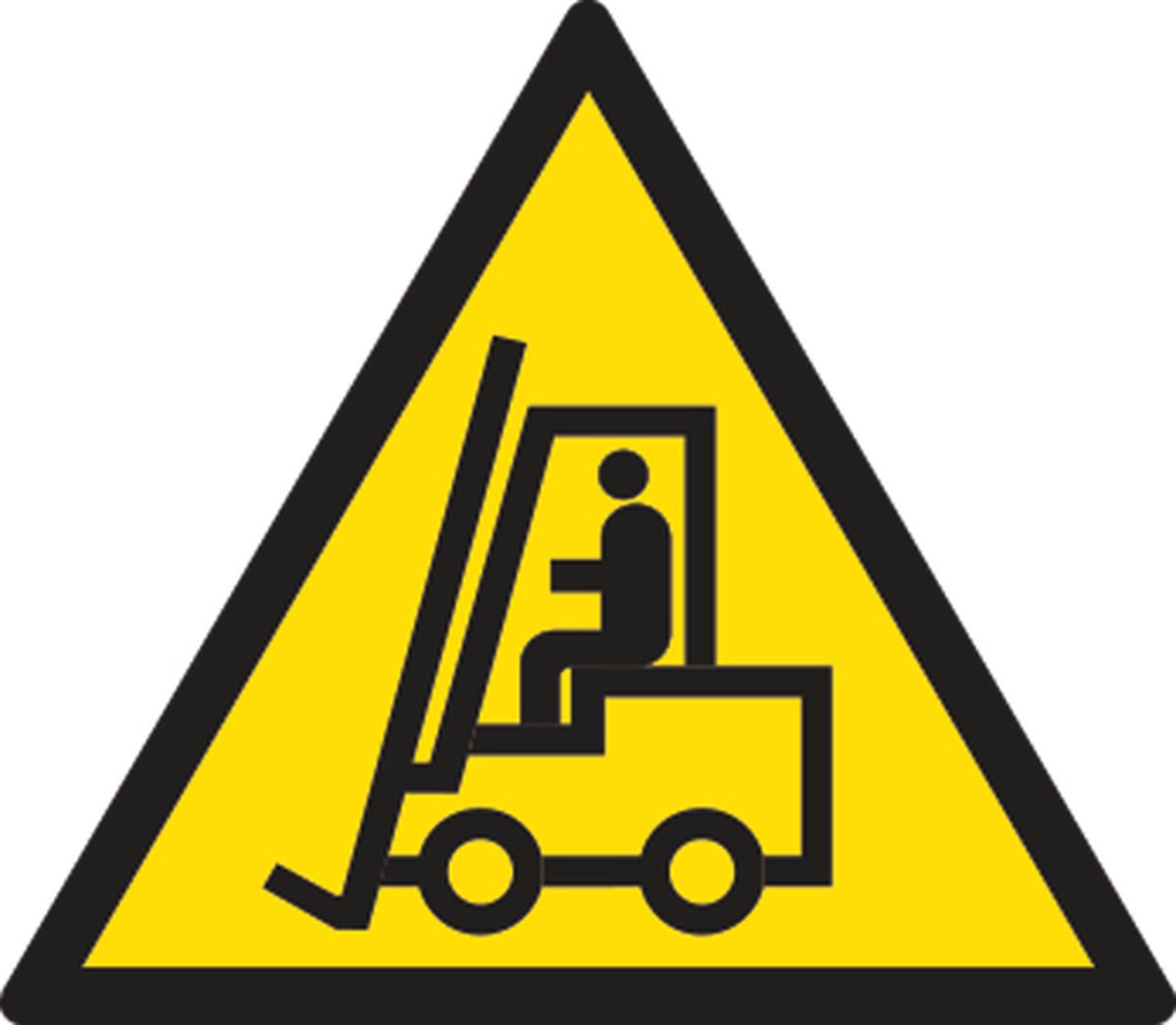 Heftruck gevaar sticker - Stickers - Sticker voor heftruck gevaar - Heftruck gevaar - 15 x 15 centimeter
