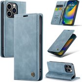 Apple iPhone 14 Pro Max Casemania Case Aqua Blue - Wallet Book Case