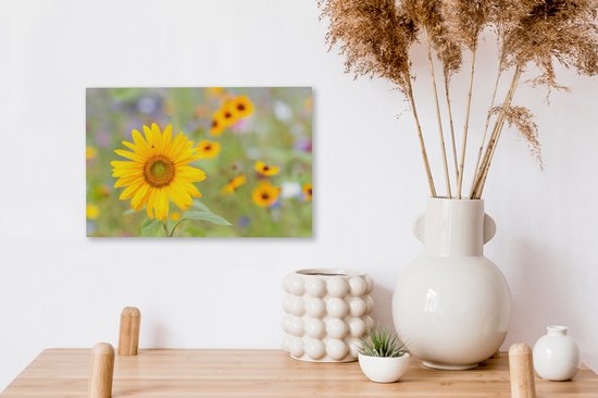 Toile de tournesol 30x20 cm - petit - Tirage photo sur toile (Décoration murale salon / chambre) / Peintures Fleurs sur toile