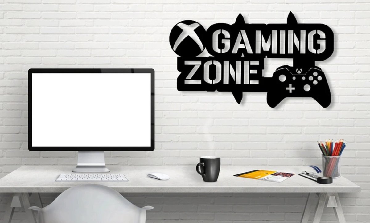 Grand autocollant mural de 120 Gaming de zone de jeu pour