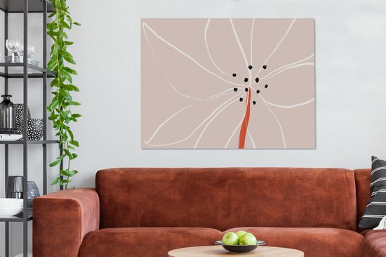 Toile Peinture Fleurs - Abstrait - Pastel - 120x90 cm - Décoration murale