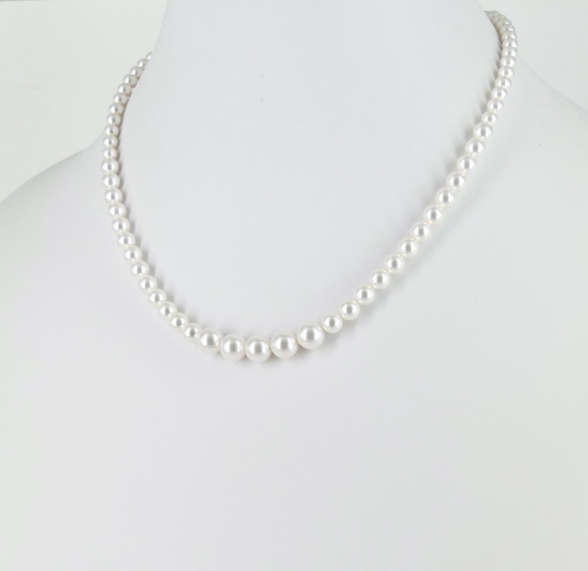 KAYEE - Parelketting van Swarovski parels - wit - 45cm