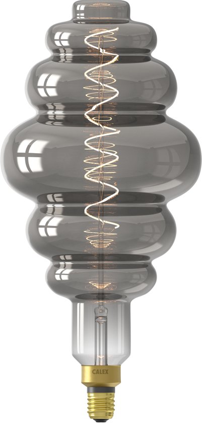 Calex Paris XXL Titanium - Ampoule LED E27 - Source Lumineuse Filament Dimmable - 6W - Lumière Wit Chaud