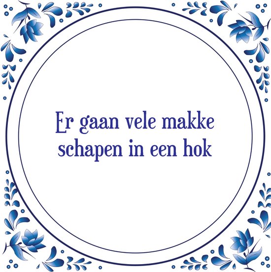 Tegel met spreuk Spreuktegels Wanddecoratie Er