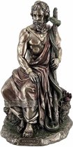 Asklepios Griekse God van Geneeskunst - Veronese Design - Beeld - (hxbxd) ca. 25,5cm x 14,5cm x 14,5cm