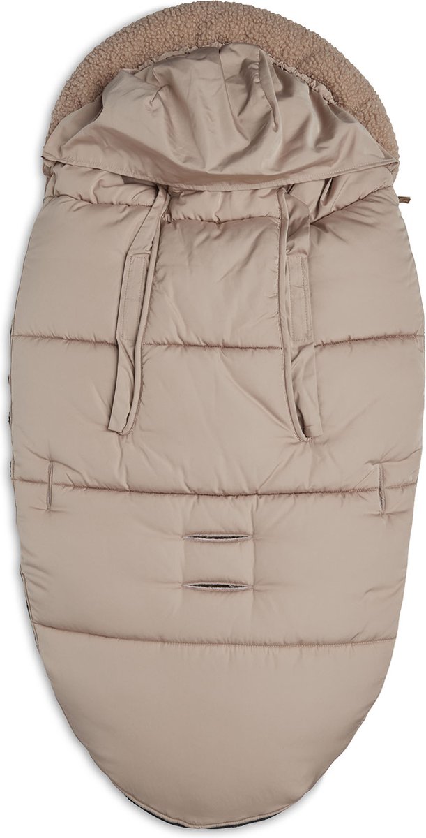 Jollein - Voetenzak voor Buggy & Wandelwagen (Biscuit) - Katoen - Footmuff Maxi Cosi, Kinderwagen of Autostoel - 52x110cm van Jollein — afbeelding 3