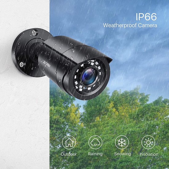 Beveiligingscamera Set met Kabel - HD Outdoor Security Camera Beveiligingscamera Set van Techman — afbeelding 3