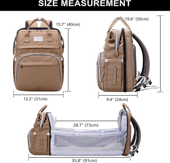 Luxe luiertas - baby tas - luier rugzak - premium kwaliteit - pasgeboren baby van LUXE. — afbeelding 4