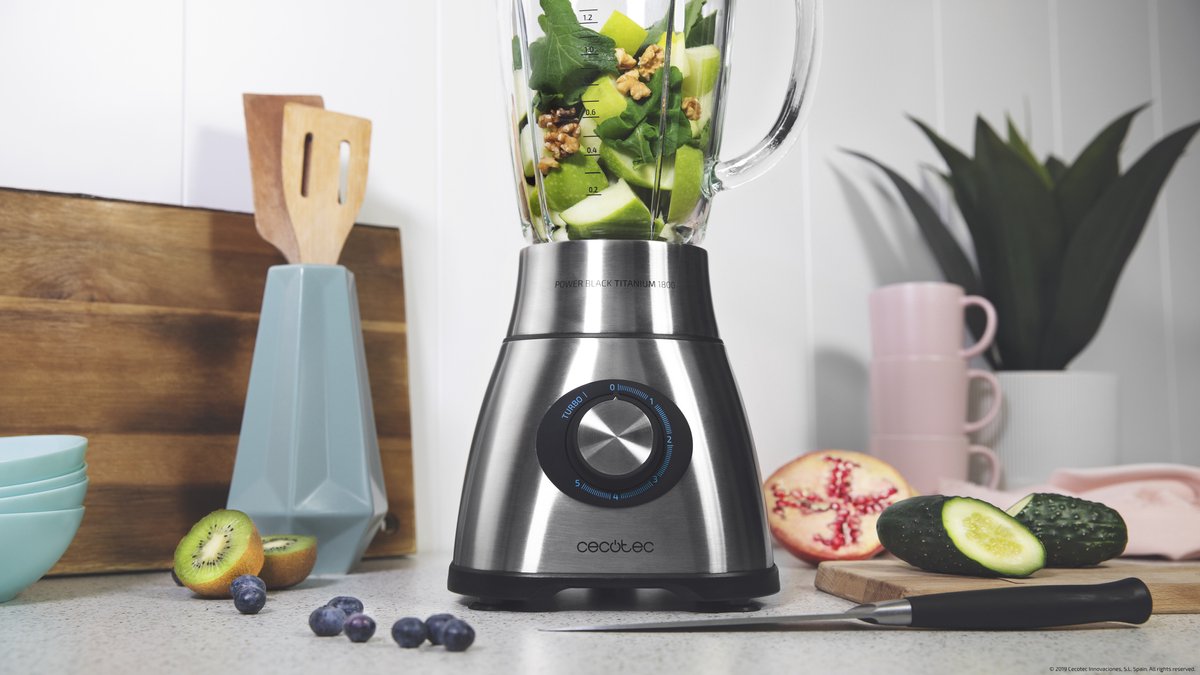 MIXER CECOTEC POWER BLACK TITANIUM 1800 2,1 L 1800W ROESTVRIJ STAAL