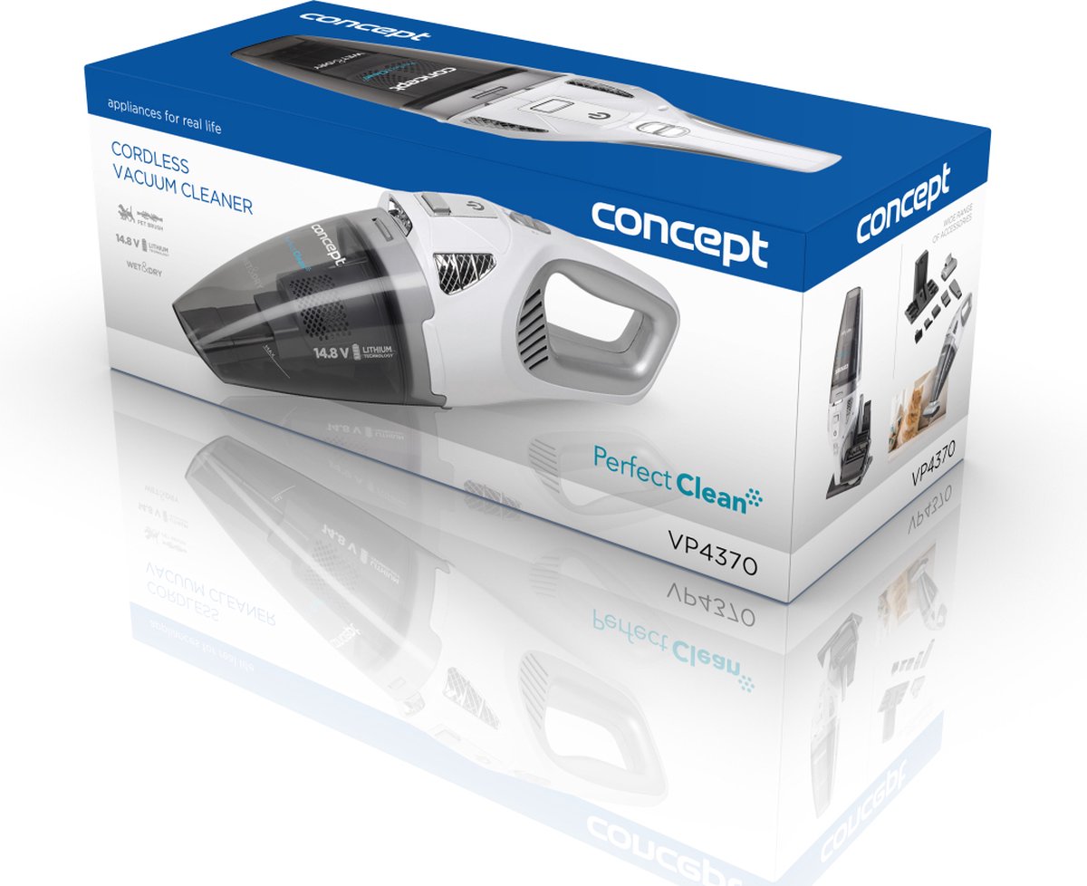 Concept - 14,8V ACCU-handstofzuiger, met accessoires, oplaadstation vp4370