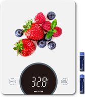 Witts Digitale Precisie Keuken Weegschaal – 1gr tot 10 kg – Tarra Functie – Elektrisch – Wit