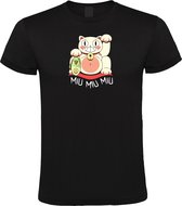 Klere-Zooi - Maneki Neko - Zwart Heren T-Shirt - L