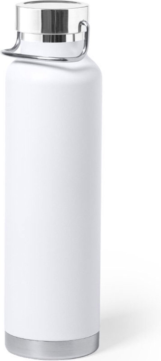 OneTrippel - Thermosbeker - Thermosfles - Waterfles - 650 ml - RVS - XL Fles - Wit