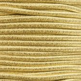 3mm Elastisch Touw - Lurex goud - 50 meter op rol