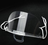 50 Stuks Transparant mondmasker - Gelaatsmasker Spatmasker - Veiligheid Vizier - Gezicht Shield Plastic Vizier - Hygiëne Veiligheid- Gelaatsscherm