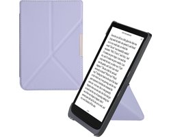 kwmobile e-reader hoesje geschikt voor Pocketbook InkPad 3/3 Pro/Color / Vivlio InkPad 3 hoes - Ereader flip case met standaard - E reader cover van kunstleer - In lavendel