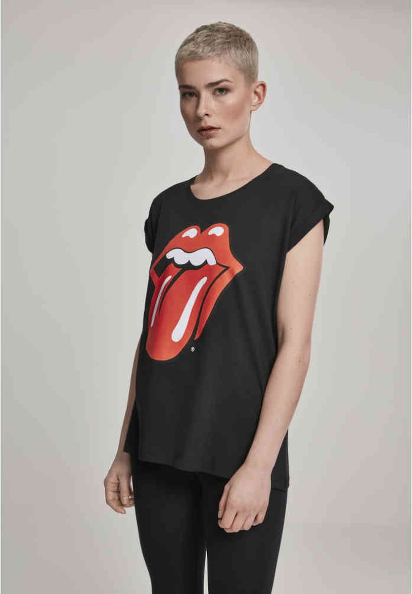 Merchcode The Rolling Stones Rolling Stones Tongue Dames Tshirt 5XL Zwart