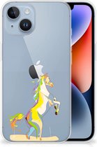 Leuk TPU Back Case Geschikt voor iPhone 14 GSM Hoesje Horse Color