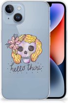 Siliconen Hoesje Geschikt voor iPhone 14 GSM Hoesje Boho Skull
