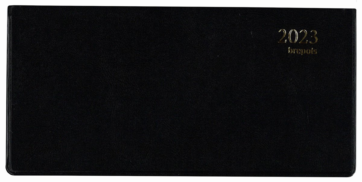 Brepols Agenda 2023 - Breprint - BOLOGNA - 16,6 x 8,1 cm - Zwart