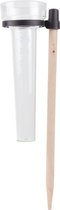 Benson Regenmeter/neerslagmeter glas op een stok kunststof/hout 36 cm