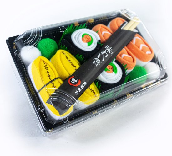Go Foodsocks - Sushi Sokken - 3 PACK - Grappige sokken - Grappige cadeaus - Funny Socks - Leuke Sokken (Excl Giftbox)