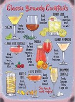 Wandbord - Classic Brandy Cocktails - Leuk Voor in De Keuken