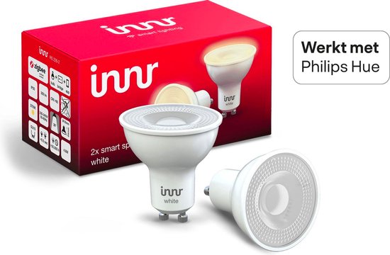 Innr Smart GU10 LED spot, lumière blanche chaude, compatible avec Philips  Hue*, Alexa... | bol.com