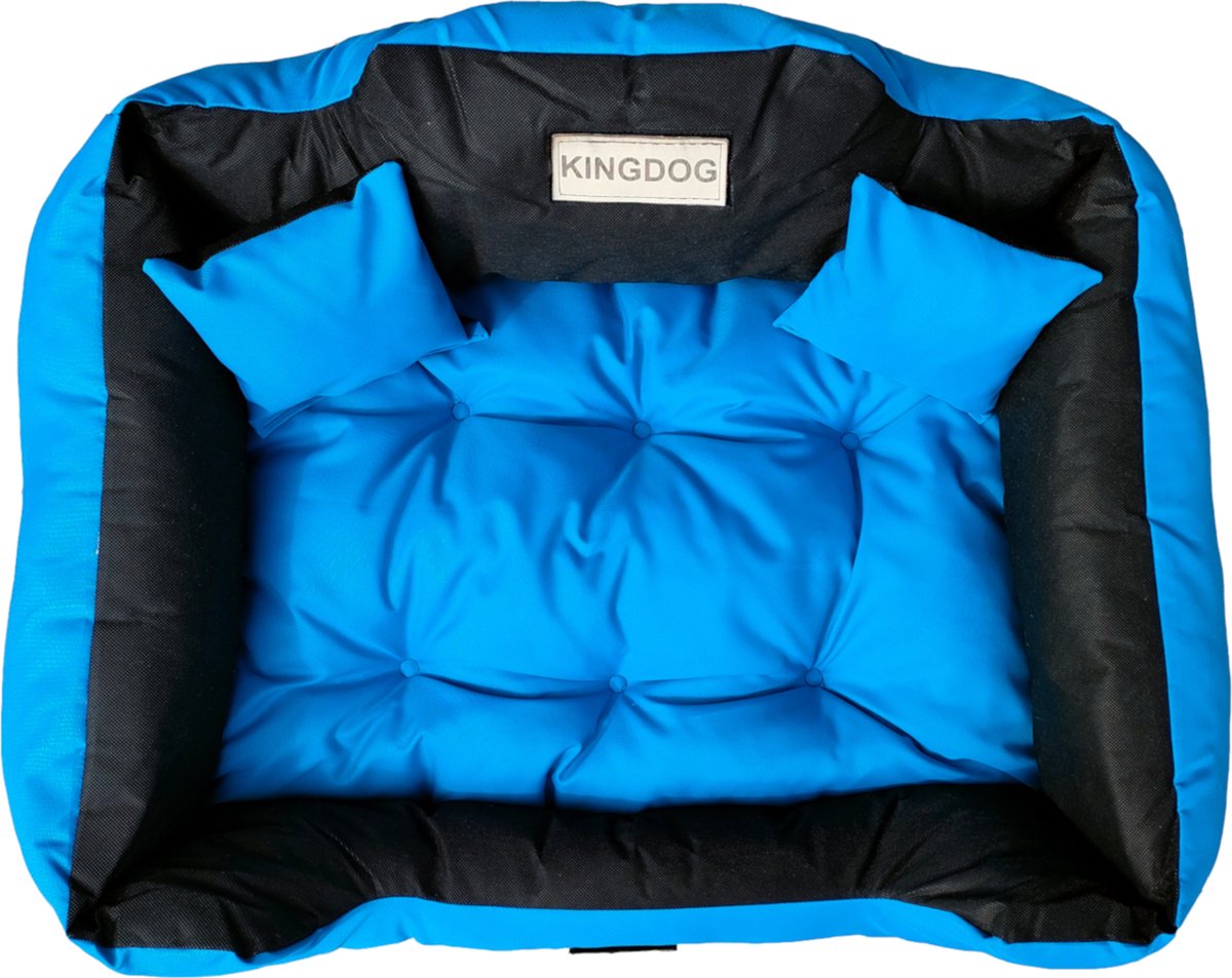 Kingdog - Groot honden- en kattenbed | Dierenmand 100 x 75 | Blauw - maat L thumbnail 2