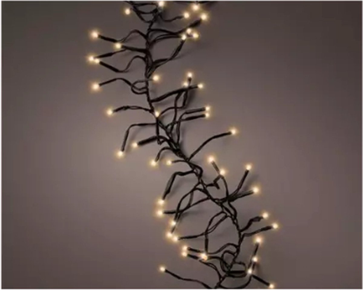2,6m LED Cluster kerstboomverlichting - Goud - 288 lampjes - Dimbaar – foto 2