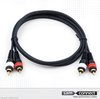 2x RCA - 2x RCA kabel m/m, Zwart