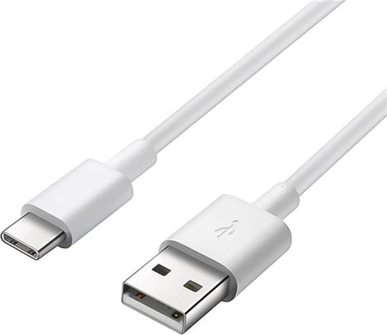 USB C kabel Wit geschikt voor Samsung S8, S9, S10, S20, S21, S22 Plus & S22 Ultra - Samsung Oplaadkabel - usb c naar usb kabel