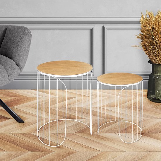 HOME DECO FACTORY, Set van 3 hoge uittrekbare tafels, metaal, zwart, 60 x 30 x 26 cm, zeshoekige vorm, eigentijdse stijl, 3 verschillende maten, decoratieve console