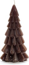 Rustik Lys Kerstboom Kaars - Coffee Bruin - 6.3 x12 cm - 13 branduren