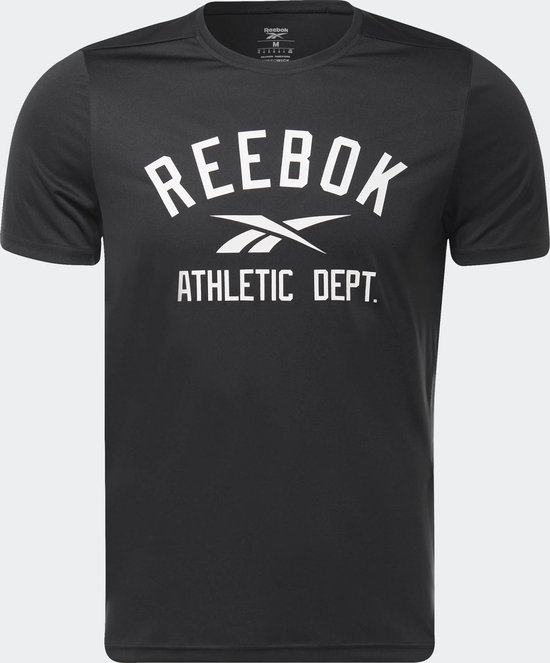 Reebok Sportshirt model Graphic Tee Heren - Zwart/Wit - Maat S