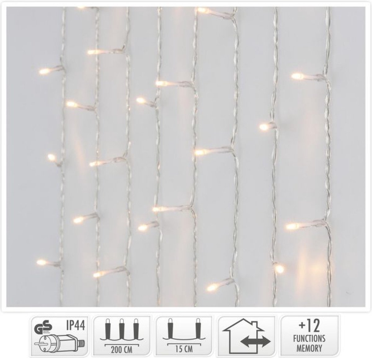 Curtain lights - Gordijnverlichting - Transparant - Niet dimbaar