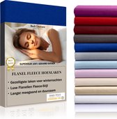 Bed couture Hoeslaken en molleton de flanelle 100% Katoen Extra doux et chaud - Simple - 100x200x30 cm - Bleu royal