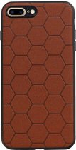 Hoesje Hexagon Hard Case Bruin geschikt voor Iphone 7/8 Plus