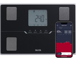 Slimme Weegschaal met Lichaamsanalyse - Japanse Technologie - Personenweegschaal Digitaal - met App - Nauwkeurig voor Gezondheidsmonitoring - TANITA® - BC-401 Zwart