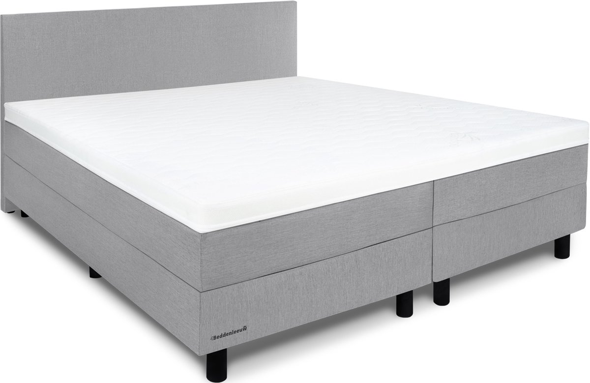Boxspring Luxe 200x200 Glad Grijs