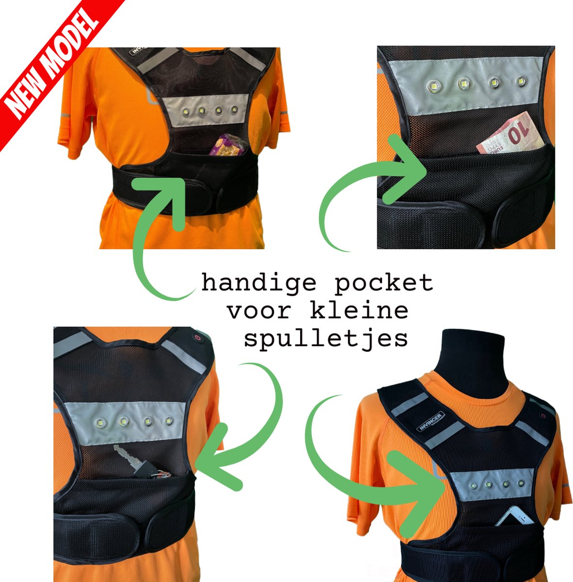 ReflectiveSport - Wildsaver - Gilet réfléchissant LED - Gilet de course -  Feux de