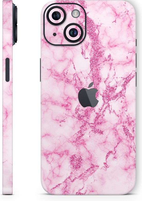 iPhone 14 Skin Marbre Rose - Autocollant 3M - Wrap | bol