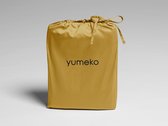 Yumeko dekbedovertrek katoen satijn ochre/warm wit moon 140x220 + 1/60x70 - Bio, eco & fairtrade