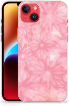 Telefoon Hoesje iPhone 14 Plus Silicone Back Case Lente Bloemen