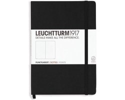 Leuchtturm 1917 Notitieboek Zwart - Medium (A5) - Puntjes
