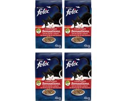 4x Felix Sensations Droog Countryside - Kattenvoer - 4kg