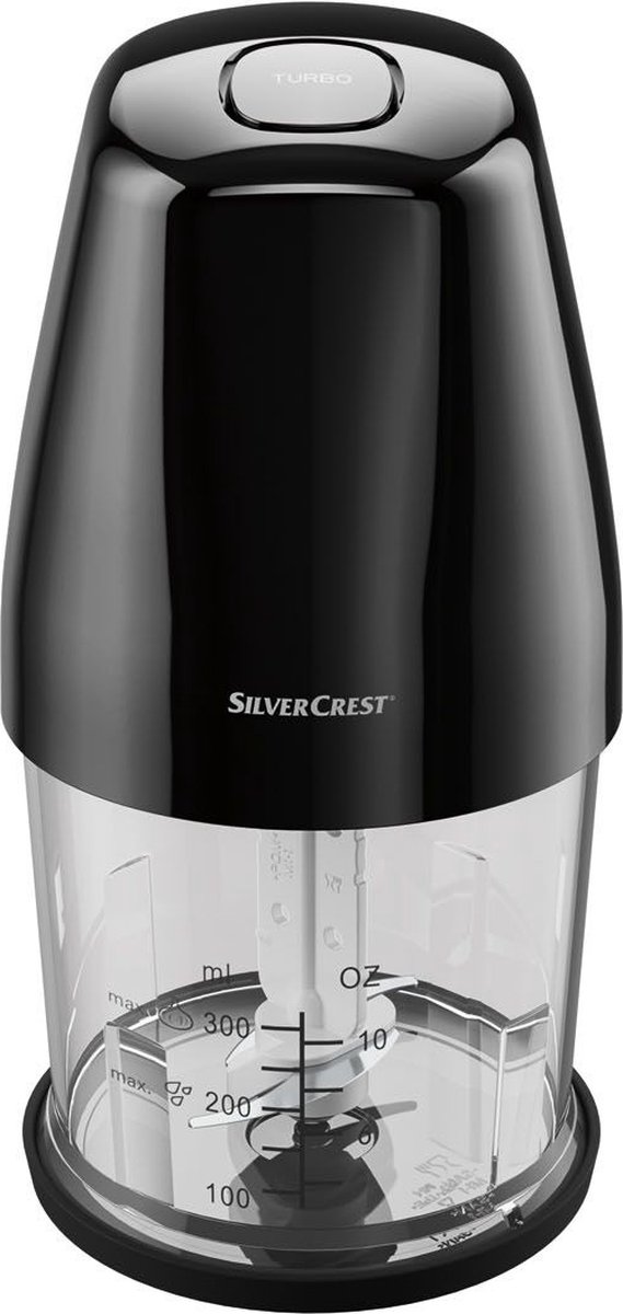 SILVERCREST® Multihakker met Turbo zwart- 260 W - 800ml - Hakmolen - Keukenmachine - Groentesnijder