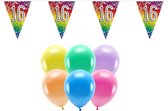 Boland Party 16e jaar verjaardag feest versieringen - Ballonnen en vlaggetjes