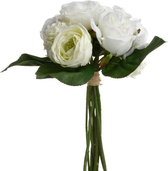 Wit kunstbloemen boeket met dille